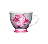 Kitchencraft china - taza con patas (400 ml), diseño de flor rosa