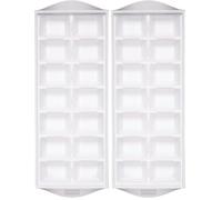 KitchenCraft Cubitera, Bandeja para Hielo, Hecho en Plástico, 32 x 12 cm (Paquete de 2)