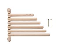 Kitchencraft idilica estante de pared de 6 raíles de madera de haya,