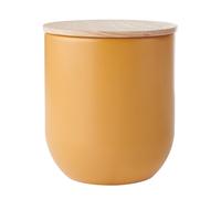 Kitchencraft idilica kitchen canister with beechwood lid, 9 x 10cm, ye
