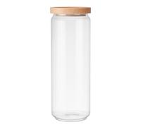 Kitchencraft idilica tarro de cristal con tapa de madera de haya, bote