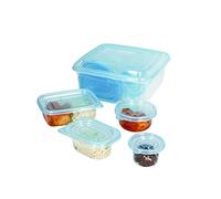 KitchenCraft Juego de 23 recipientes reutilizables de plástico para almacenamiento de alimentos, nevera, congelador y microondas, sin BPA