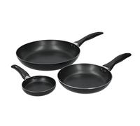 Kitchencraft juego de 3 sartenes de aluminio antiadherente en caja de