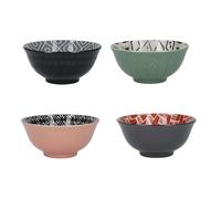 Kitchencraft juego de 4 cuencos de cereales de cerámica en caja de re