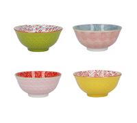 Kitchencraft juego de 4 cuencos de cereales de cerámica en caja de re
