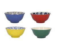 Kitchencraft juego de 4 cuencos de cereales de cerámica en caja de re