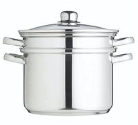 KitchenCraft Juego de Olla Vaporera con Tapa y Coladores de Acero Inoxidable, 7,5 L