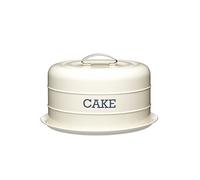 KitchenCraft Living Nostalgia Airtight Cake Storage Tin / Cake Dome, 28.5cm - Antique Cream