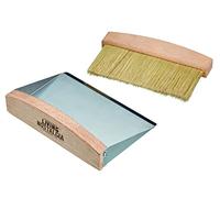KitchenCraft Living Nostalgia Juego de Cepillo y Recogedor de Sobremesa de Acero Inoxidable y Madera Magnéticos 16 x 11 x 4 cm