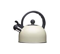 Kitchen Craft Tetera Living Nostalgia – Vintage, silbadora, inducción, metálica, crema