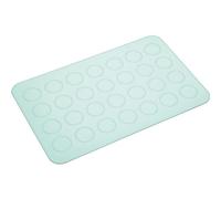 KitchenCraft Macaron Baking Mat with Recipe, 28 Mold Silicone Sheet, 36 x 23cm, Blue