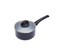 Kitchencraft masterclass non-stick ceramic casserole, suitable for induction cookers, 18 cm - black