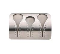 KitchenCraft MasterClass Soporte Colgador para 3 Paños de Cocina Autoadhesivo de Acero Inoxidable, 14,8 x 13,2 x 3,6 cm