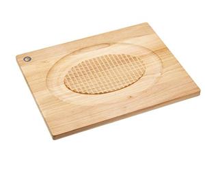 KitchenCraft MasterClass Tabla Reversible para Cortar Carne con Tacos Antideslizantes, Madera de Caucho, 46 x 36 cm