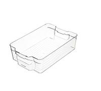KitchenCraft Medium Fridge-Safe Plastic Kitchen Storage Box, 31.5 x 21 x 9 cm (12.5" x 8.5" x 3.5") - Transparent