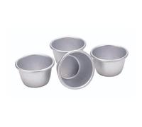 KitchenCraft - Mini Dessert Molds, Aluminum, 7.5 cm, Set of 4, perfect for baking and creating intricate designs; versatile molds for cakes and pastries.