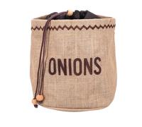 KitchenCraft Natural Elements Bolsa para Cebollas con Forro Interior de Arpillera, 20 x 20 cm