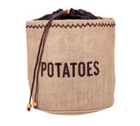 KitchenCraft Natural Elements Potato Bag with Blackout Lining, Hessian, Brown, 25 x 25 x 24 cm