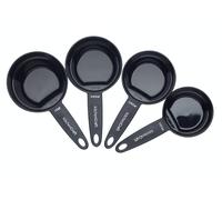 Kitchencraft nesting magnetic set of 4 measuring cups - black