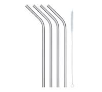 Kitchencraft pajitas reutilizables de acero inoxidable para beber, seg