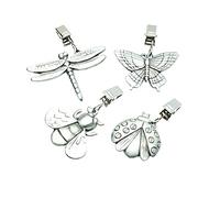 Kitchen Craft Pesas para mantel diseño insectos, pinzas, 4 piezas gris