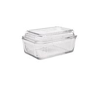 Kitchencraft - plato de cristal con tapa para mantequilla, estilo vint