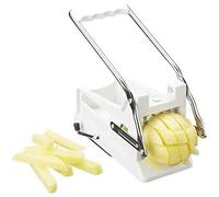 Kitchencraft potato cutter, professional chip cutter, plastic and stainless steel, 23.5 x 10.5 x 12cm, white