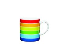 Kitchencraft rainbow taza café, cerámica, multicolor, 18 cm