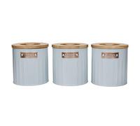 KitchenCraft Recipientes de Almacenamiento, Azul Claro, 3 Piezas, En Caja de Regalo