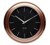 KitchenCraft Reloj de Pared de Cocina con Acabado de Efecto Cobre, Se Entrega en Caja de Regalo, Hecho de Plástico, 25,5 cm