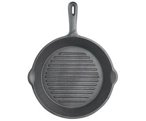 KitchenCraft Sartén para Cocinar a la Plancha de Hierro Colado, 24 cm