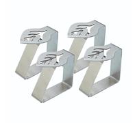 Kitchencraft set de clips sujeta manteles de acero inoxidable, forma d
