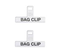 KitchenCraft Set of 2 Clips of Medium Plastic Bag, Multicolor