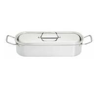 Kitchencraft stainless steel induction hob, dishwasher safe walking pan, saloon tray and lid, silver, capacity 1 liter, 45.5 x 15.5 x 10 cm, 1 piece