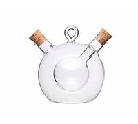 Kitchencraft World of Flavours 2 en 1 Ronda dispensador de aceite de oliva y vinagre botella - de cristal, transparente