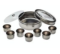 KitchenCraft World Of Flavours Juego Organizador de Especias Masala de Acero Inoxidable 7 Organizadores 17 x 7 cm