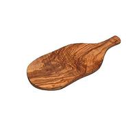 KitchenCraft: World of Flavours - Tabla de Madera para Cortar y Servir Aperitivos, Madera de Olivo Rústica, 30 x 17 cm