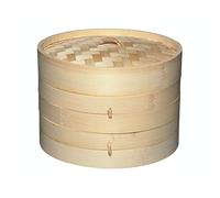 KitchenCraft: World of Flavours - Vaporera de Bambú de 2 Pisos, Color Beige, 20 cm