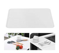 KitchenRaku Alfombrilla Escurreplatos de Silicona (Transparente, 40x45cm)