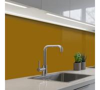 KitchenYeah© Antisalpicaduras Cocina 60x300 cm Adhesivo Salpicadero Protector de Salpicaduras Panel Oro - Lujo - Interior