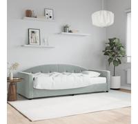 kithwjll Cama de día con colchón gris claro, 80 x 200 cm, marco de metal de madera de terciopelo, versátil cama para invitados, sofá cama para dormitorio, habitación infantil y juvenil, cómoda