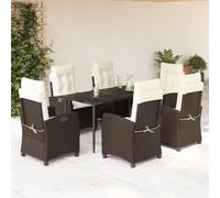 kithwjll Juego de muebles de jardín con tapicería, ratán y mesa, incluye grupo de salón, comedor, muebles de balcón, muebles de terraza, juego de asientos, incluye cojines y cojines, resistente a la