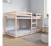 kithwjll Litera sin colchón 90 x 200 cm de pino macizo para dormitorio, habitación infantil, habitación juvenil con espacio de almacenamiento, diseño seguro y ahorro de espacio
