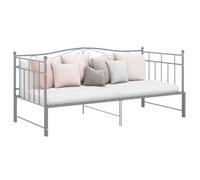kithwjll Sofá cama nido gris metal 90 x 200 cm, cama para dormir con espacio de almacenamiento, cama de invitados, cama infantil, cama doble, cama juvenil, cama de metal resistente para dormitorio y