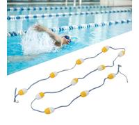 Kits de Cuerdas separadoras de flotadores de Seguridad para Piscinas, para Zonas Profundas y Poco Profundas, separadores de carriles de natación Profesionales en Amarillo y Blanco con 2 Ganchos