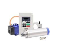 Kits de Motor de husillo refrigerado por agua, 1,5 kW, ER16 D = 65mm, 110v/220v, 4 Uds., rodamientos de bolas, inversor, bomba de agua y soporte(RS485)