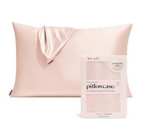 Kitsch Funda de Almohada de satén 100%, más Suave Que la Seda, Funda de Almohada de Seda Vegana, estándar (Rubor)
