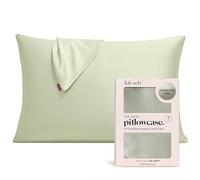 Kitsch Funda de Almohada de Satén con Cremallera para Cabello y Piel, Más Suave Que Seda, Funda Fresca y Suave, Lavable a Máquina, Sin Arrugas - Queen/Estándar (19x26) - Salvia