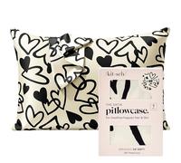 Kitsch Funda de Almohada de satén para Cabello y Piel, tamaño Queen, más Suave Que Las Fundas de Almohada de Seda de Morera, 19 x 26 Pulgadas, Fundas de Almohada refrescantes con Cremallera, Funda de