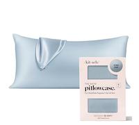 Kitsch Funda de Almohada de satén tamaño King, más Suave Que la Funda de Almohada de Seda de Morera para el Cabello y la Piel, Fundas de Almohada Transpirables de 19 x 36 Pulgadas con Cremallera,